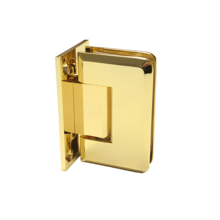 Balama sticla-perete,  talpă întreaga 90°, cu cant  gold