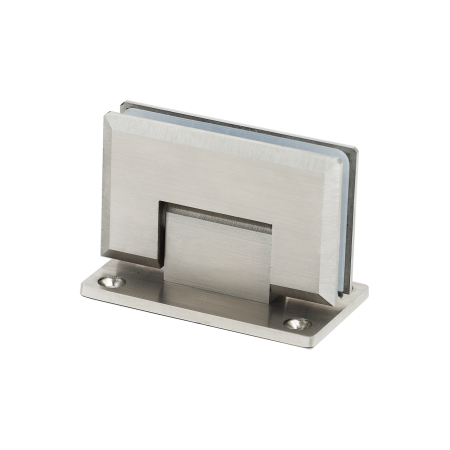 Balama sticla-perete,  talpă întreaga 90°, cu  cant satinat