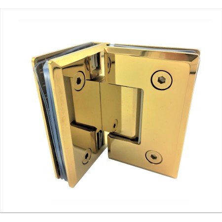 Balama sticla-sticla 90°,  cu cant gold