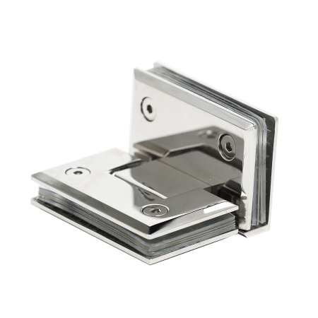 Balama sticla-sticla  90°, cu cant lucios