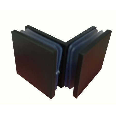 Conector sticla-sticla  rectangular 90° black