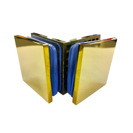 Conector sticla-sticla  rectangular 90° gold