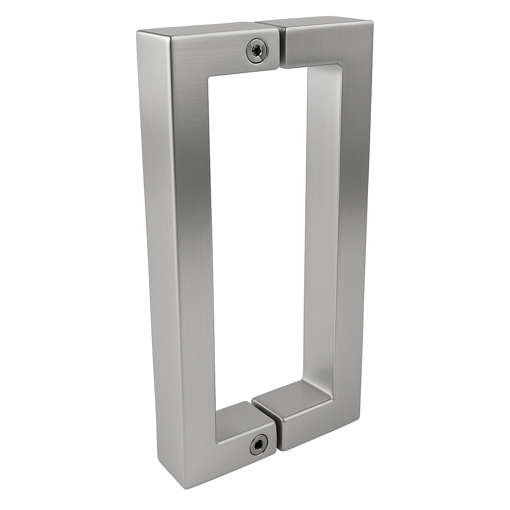 Mâner vertical rectangular  bilateral (h-220mm, int-203mm;  15x30mm), satinat