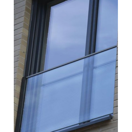 Set profile fixare  sticla (10.7-13.5mm),  ”balcon francez” gri  antracit mat